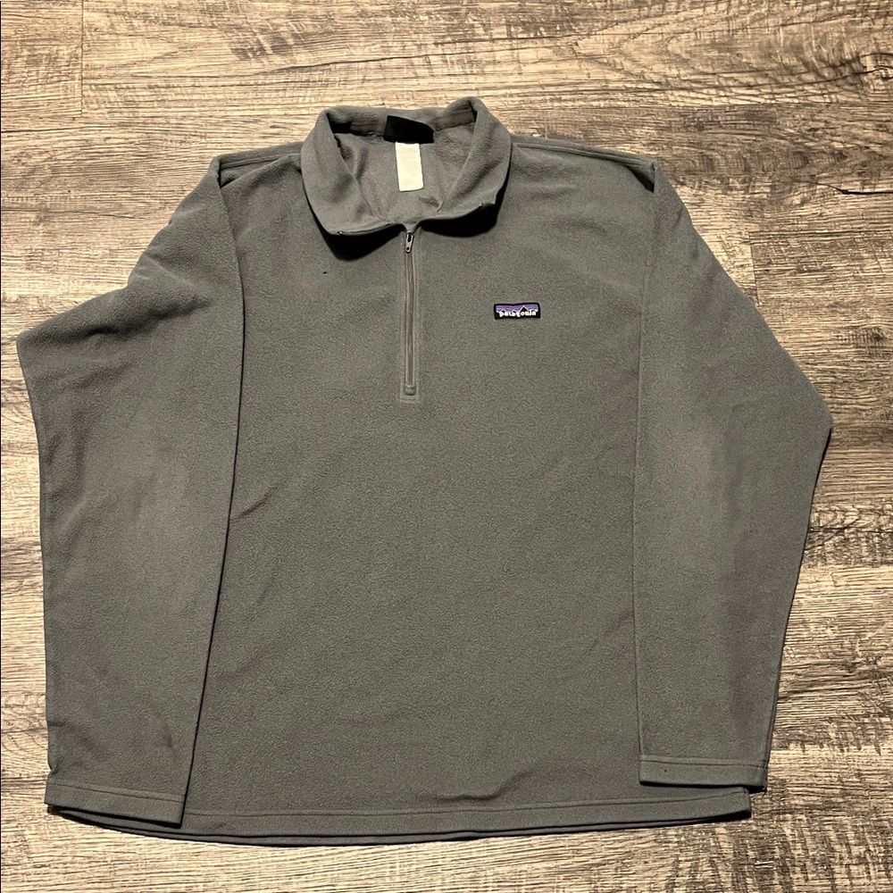 Patagonia Charcoal Quarter-Zip Fleece